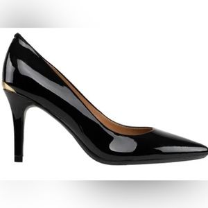 Calvin Klein black patent stiletto pumps 9W style: Gayle